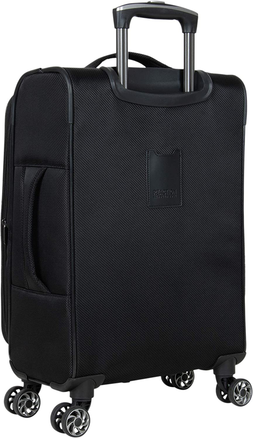 Kenneth Cole Reaction Rugged Roamer Luggage Collection Lightweight Softside Expandable 8-Wheel Spinner Travel Suitcase Bag, Black, 2-Piece (20" Carry-On / 28" Check Size)