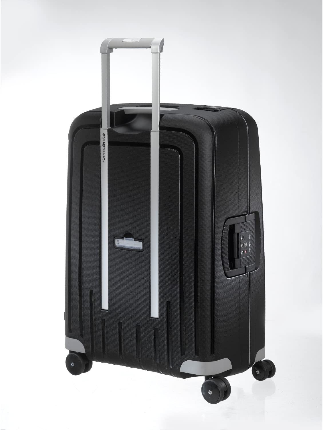 Samsonite S Cure Hardside Luggage with Spinner Wheels, Black, Checked-Large 28-Inch