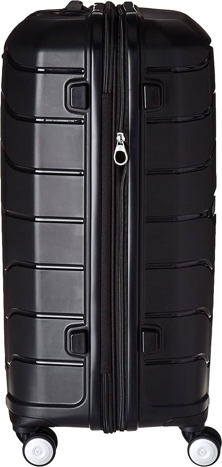 Samsonite Freeform Hardside Expandable with Double Spinner Wheels, Checked-Medium 24-Inch, Black