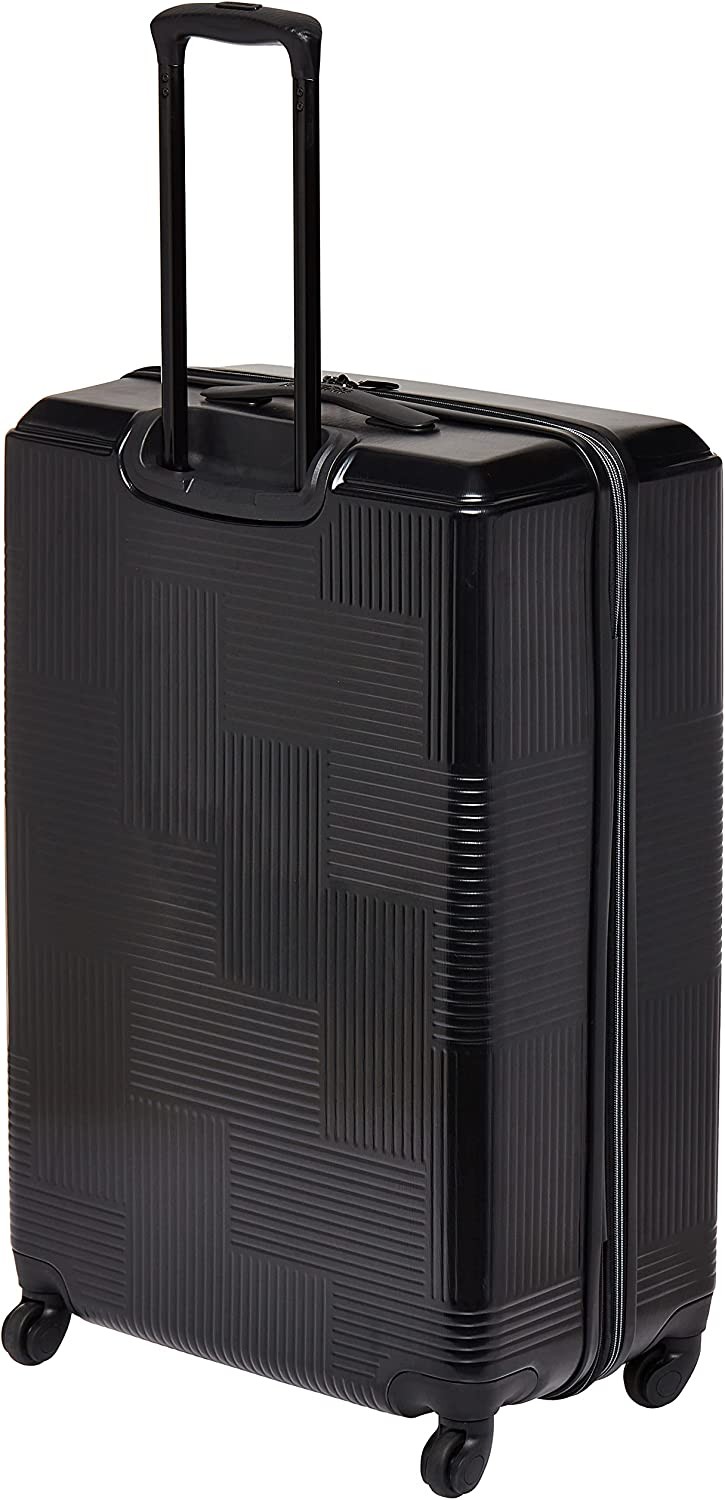 American Tourister Stratum XLT Expandable Hardside Luggage with Spinner Wheels, Jet Black, Checked-Large 28-Inch