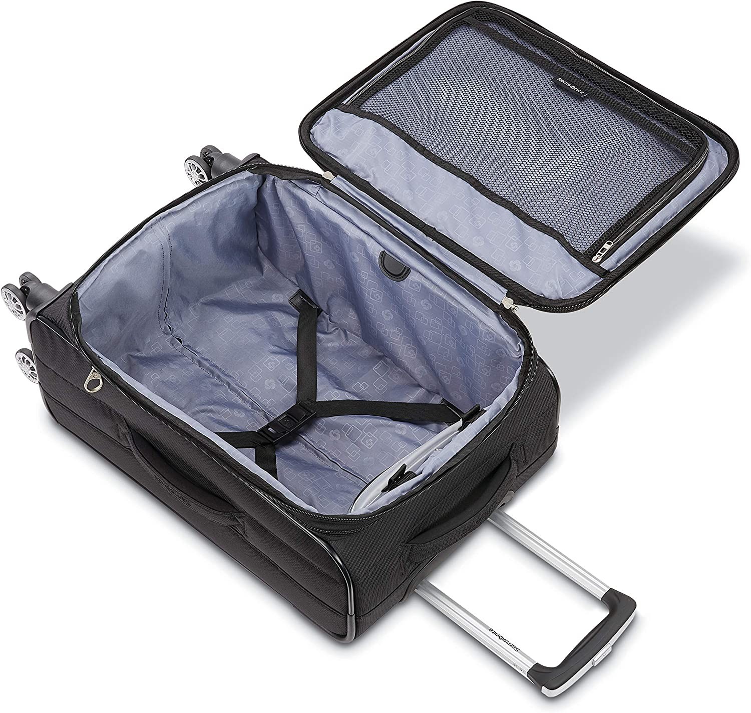 Samsonite Ascella X Softside Expandable Luggage with Spinner Wheels, Black, Carry-On 20-Inch