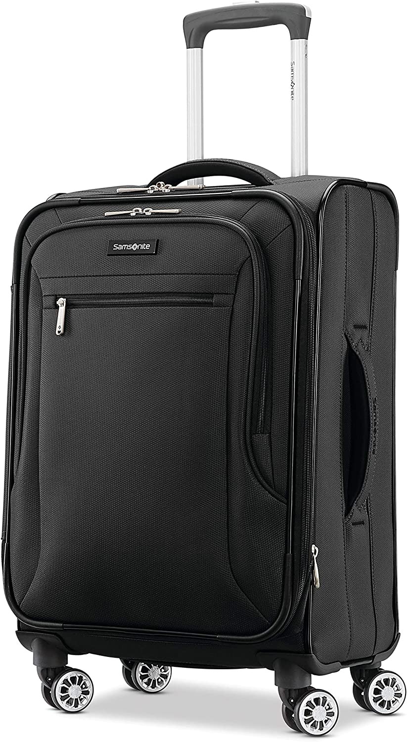 Samsonite Ascella X Softside Expandable Luggage with Spinner Wheels, Black, Carry-On 20-Inch