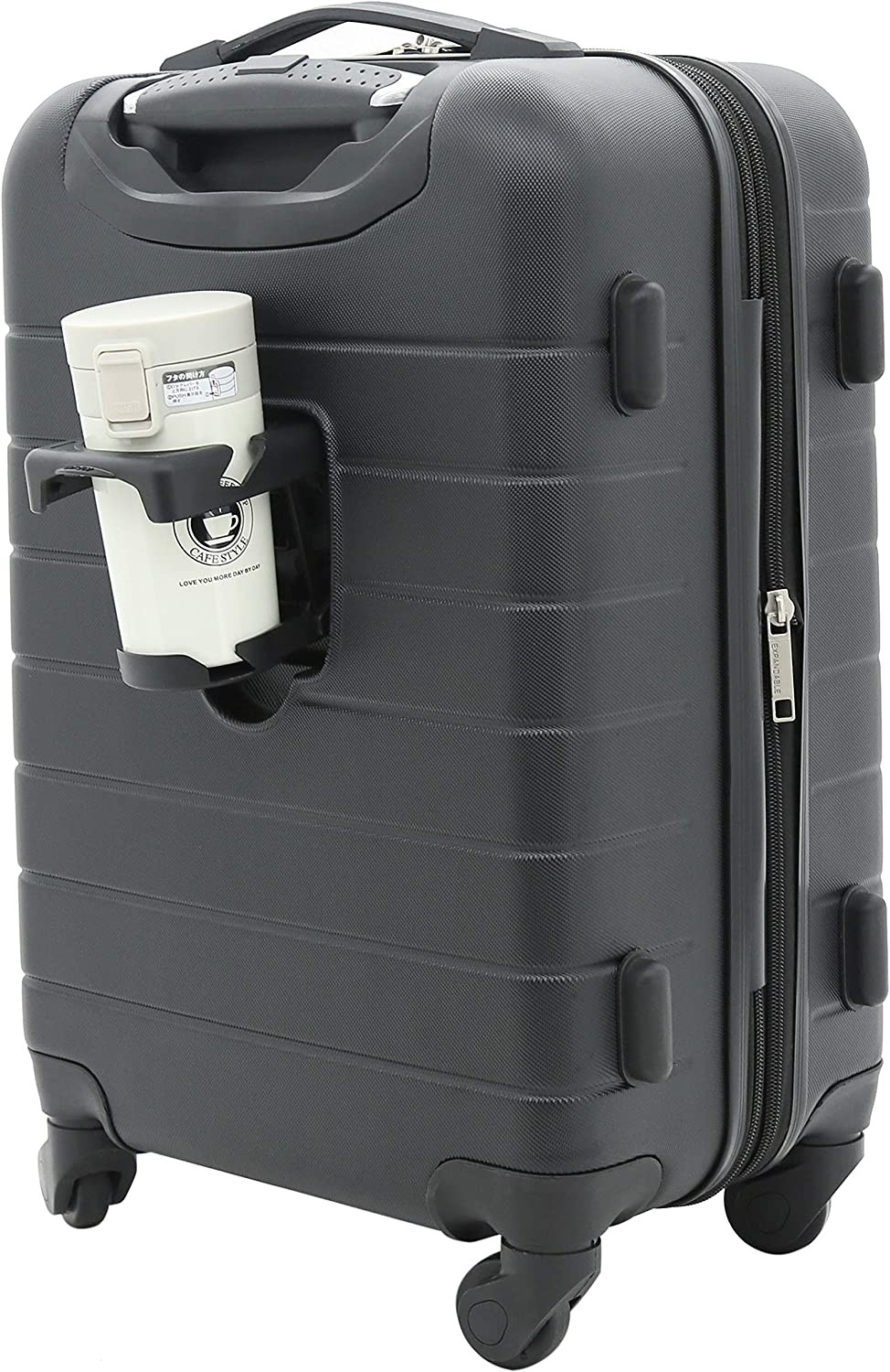 Wrangler El Dorado Lugggage Set with Cup Holder and USB Port, Black, 2 Piece