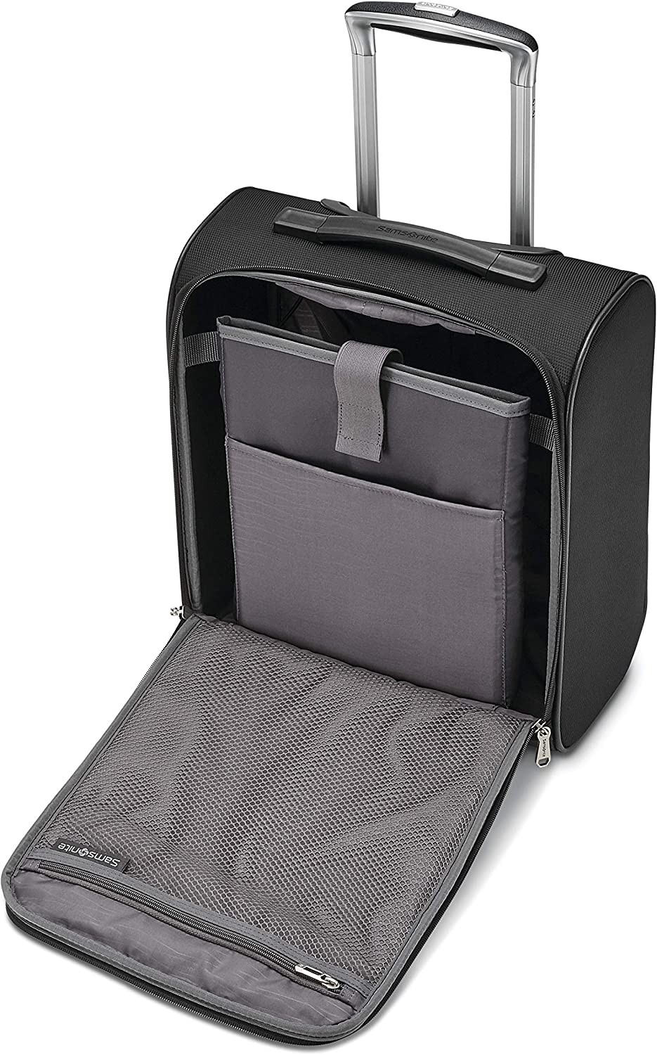 Samsonite Solyte DLX Softside Luggage, Midnight Black, Underseater