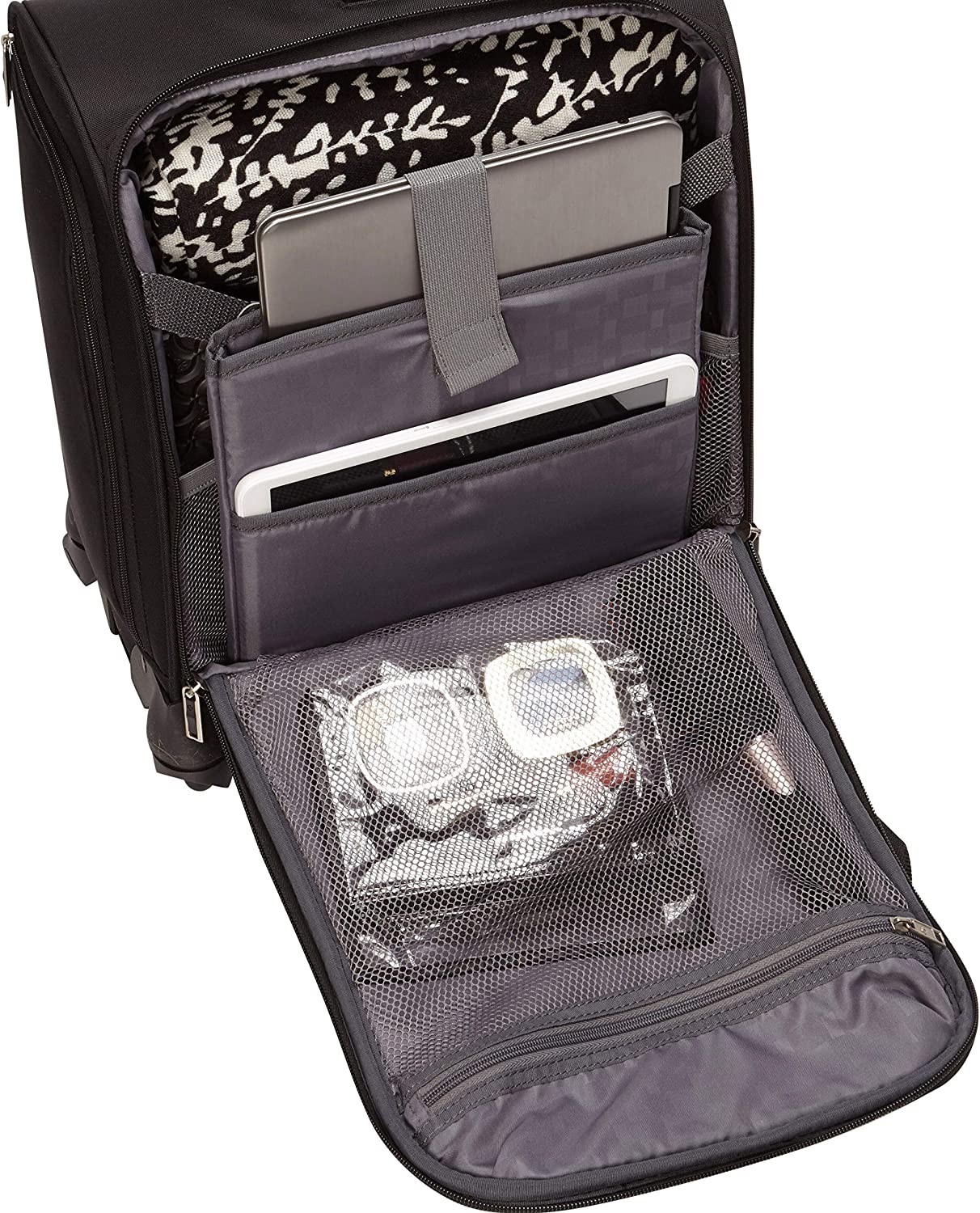 Samsonite Underseat Carry-On Spinner with USB Port, Jet Black, One Size