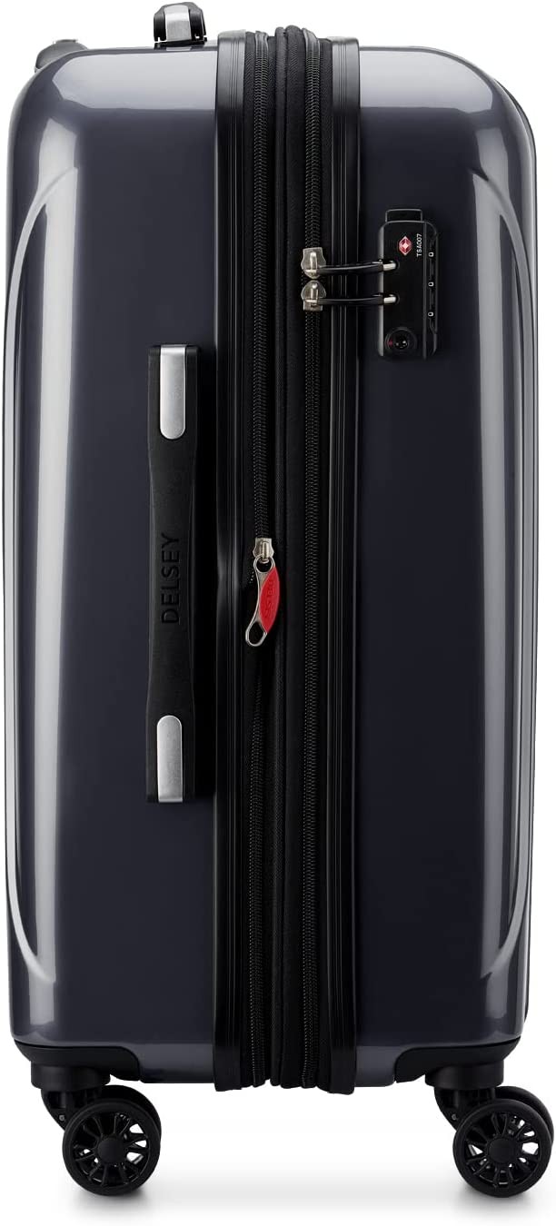 DELSEY Paris Helium Aero Hardside Expandable Luggage with Spinner Wheels, Titanium, Carry-On 21 Inch