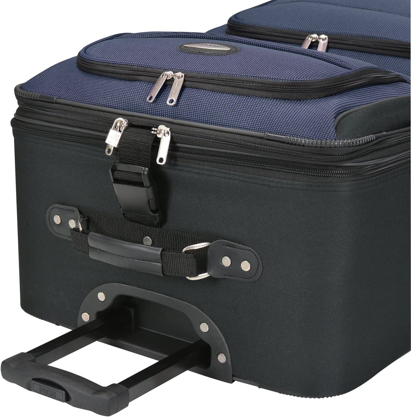 Travel Select Amsterdam Expandable Rolling Upright Luggage, Navy, Checked-Large 29-Inch