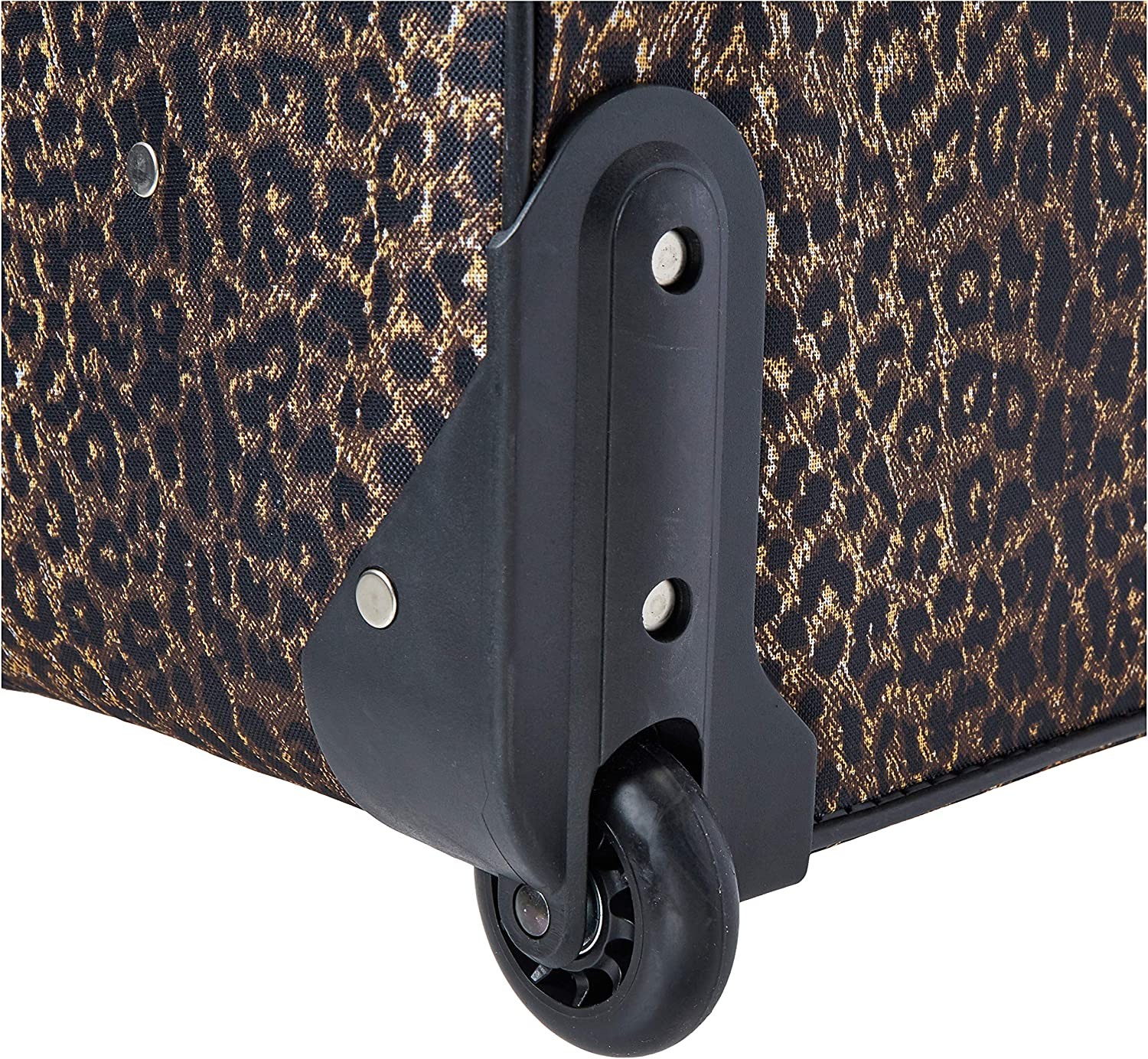 Rockland Jungle Softside Upright Luggage Set, Leopard, 4-Piece (14/29/24/28)