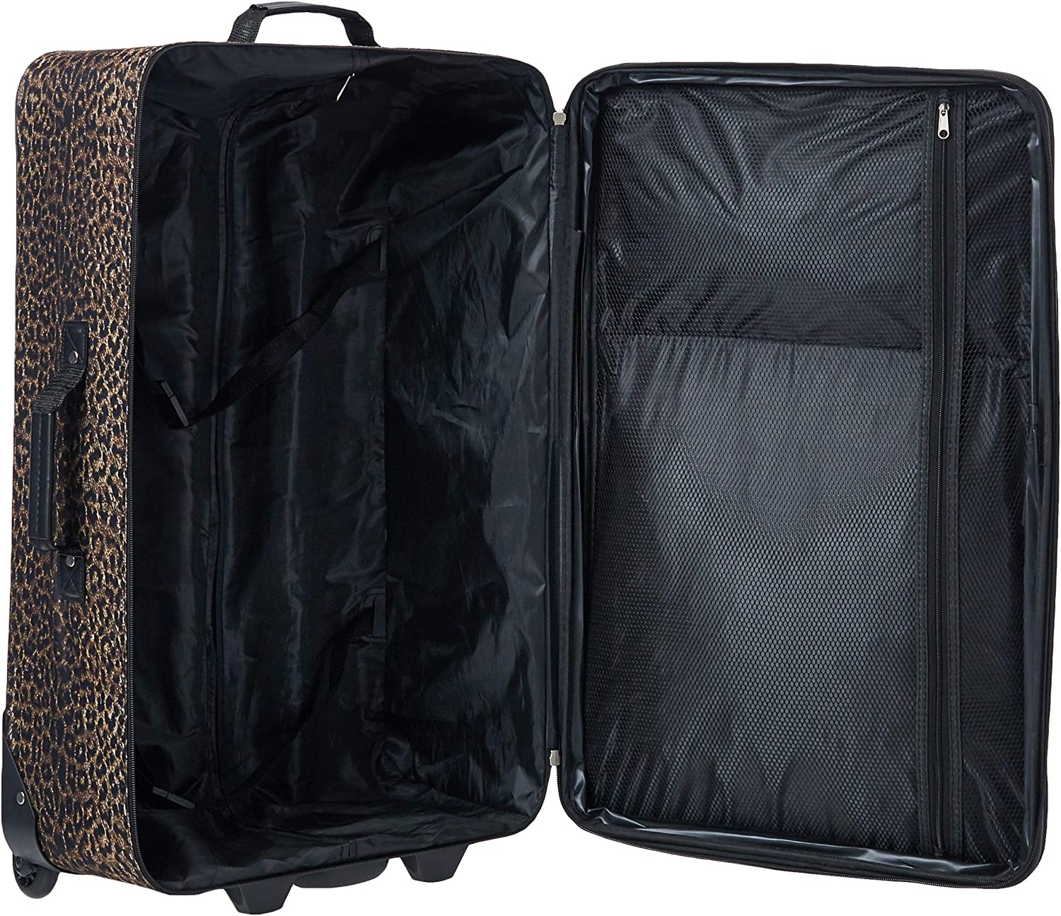 Rockland Jungle Softside Upright Luggage Set, Leopard, 4-Piece (14/29/24/28)