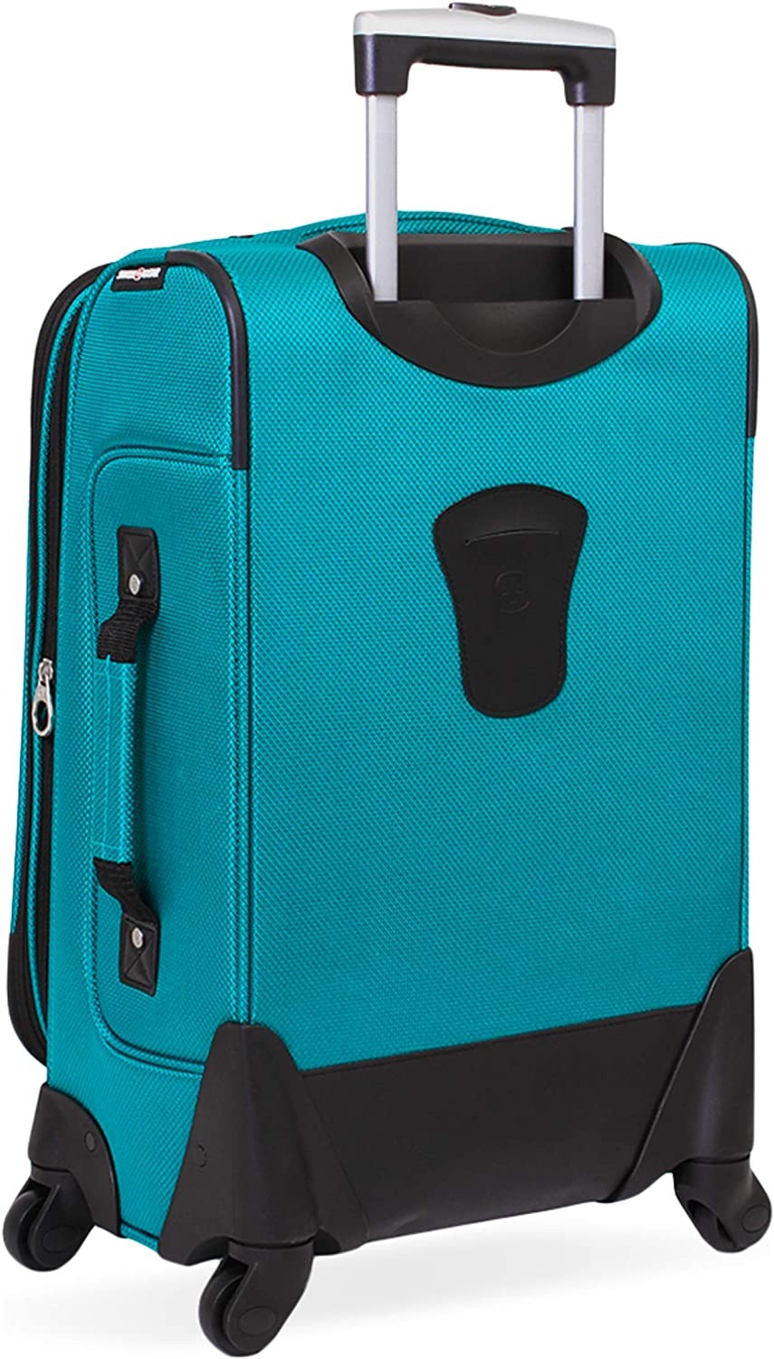 SwissGear Sion Softside Expandable Luggage, Teal, Carry-On 21-Inch