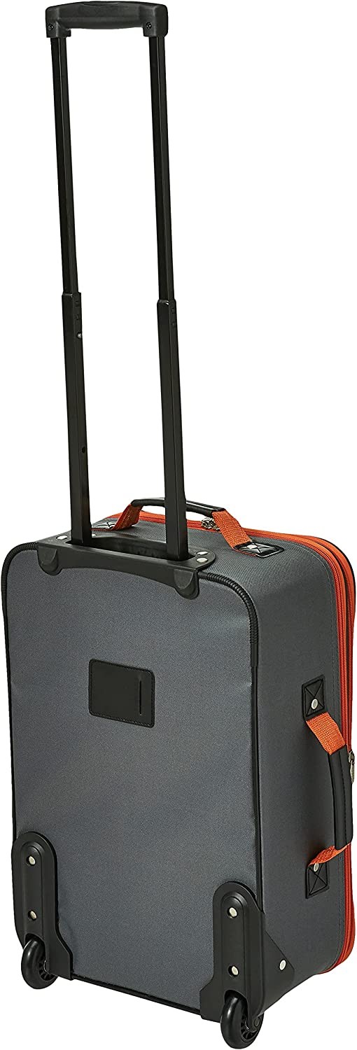 Rockland Fashion Softside Upright Luggage Set, Charcoal, 2-Piece (14/19)