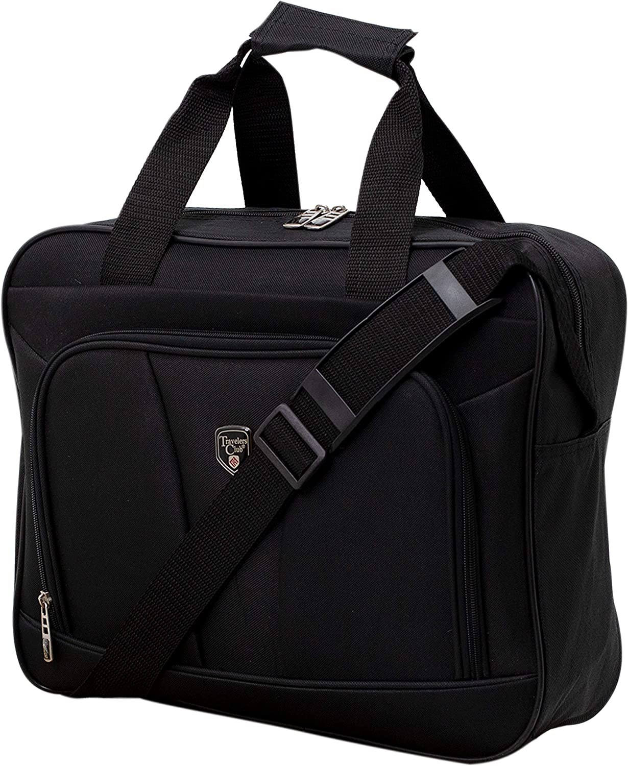 Travelers Club Bowman 3-Piece Expandable Luggage Set, Black, (Dopp/Tote/20)
