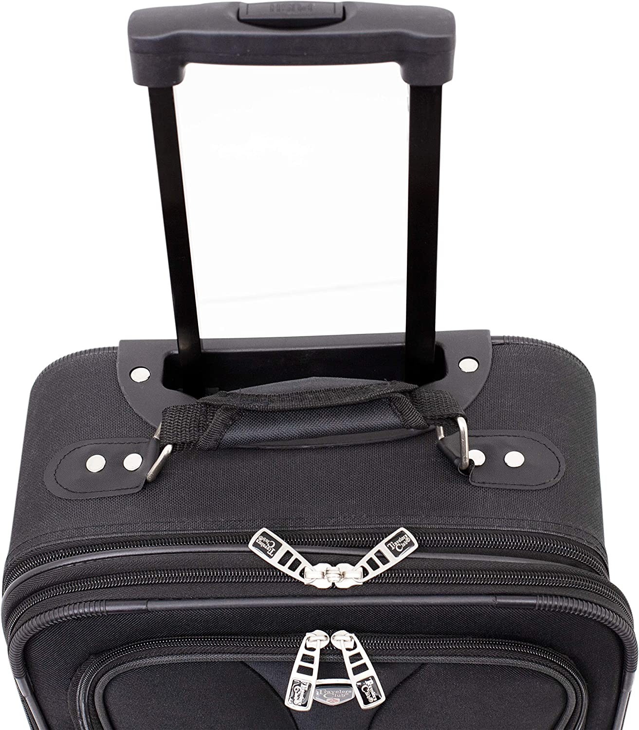 Travelers Club Bowman 3-Piece Expandable Luggage Set, Black, (Dopp/Tote/20)