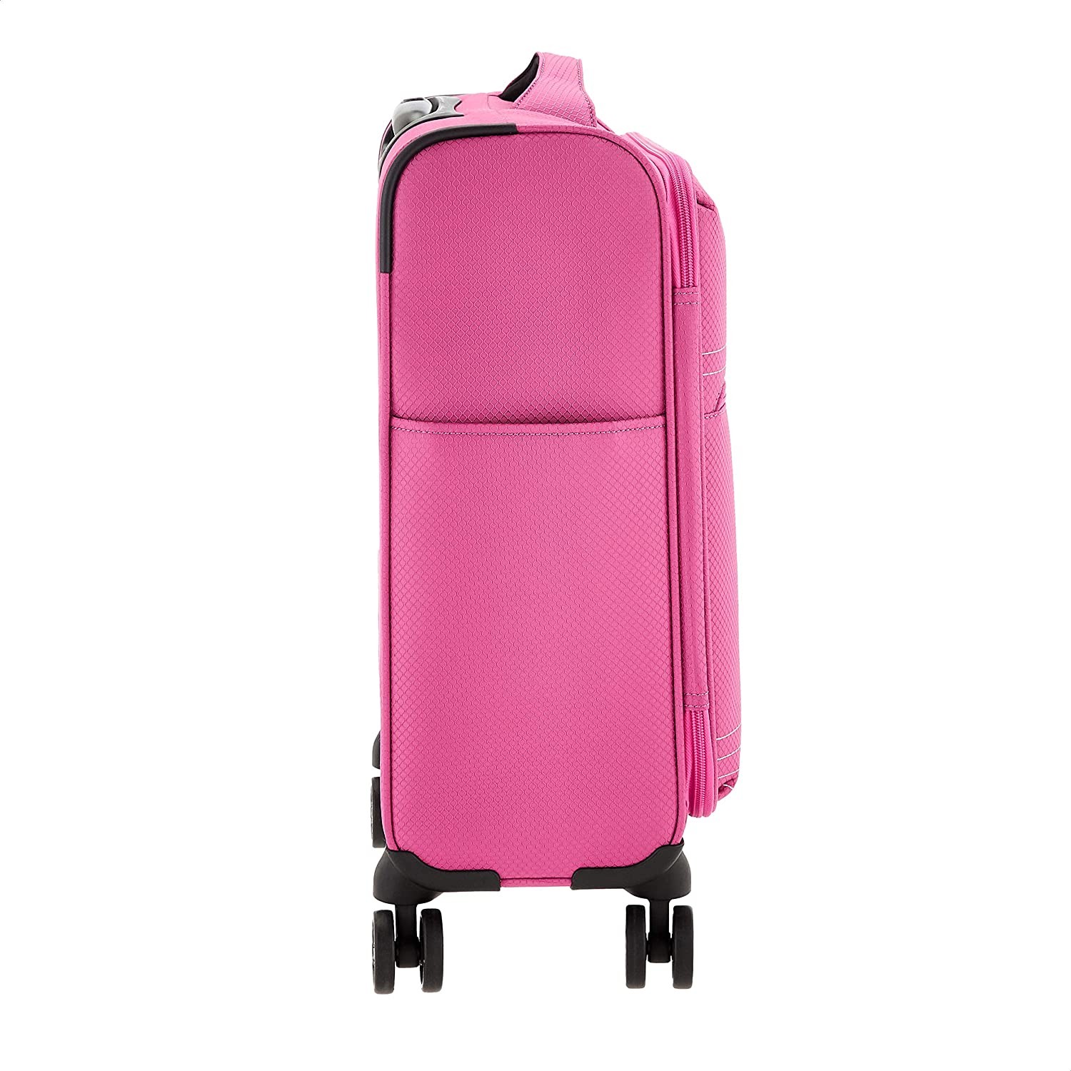 Amazon Basics Lightweight Luggage, Softside Spinner Travel Suitcase with Wheels - 22 Inch, Pink