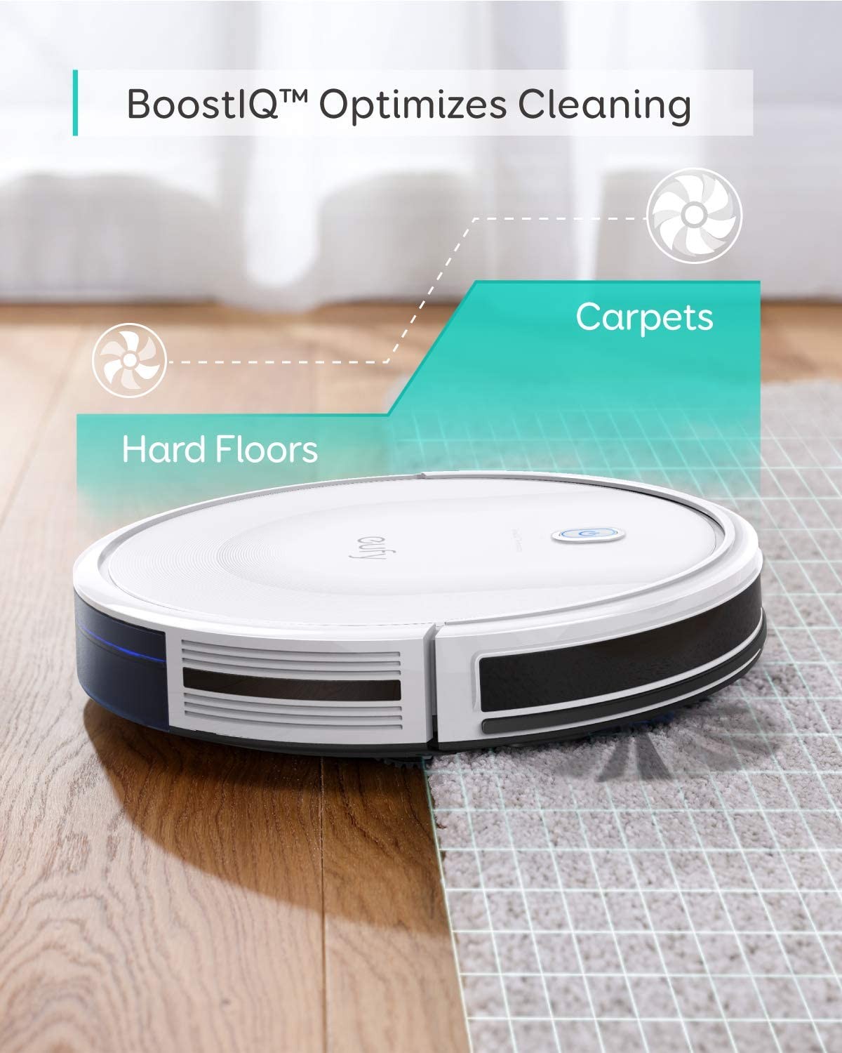 eufy by Anker, BoostIQ RoboVac 11S MAX, Robot Vacuum Cleaner, Super-Thin, 2000Pa Super-Strong Suction, Quiet, Self-Charging Robotic Vacuum Cleaner, Cleans Hard Floors to Medium-Pile Carpets, White