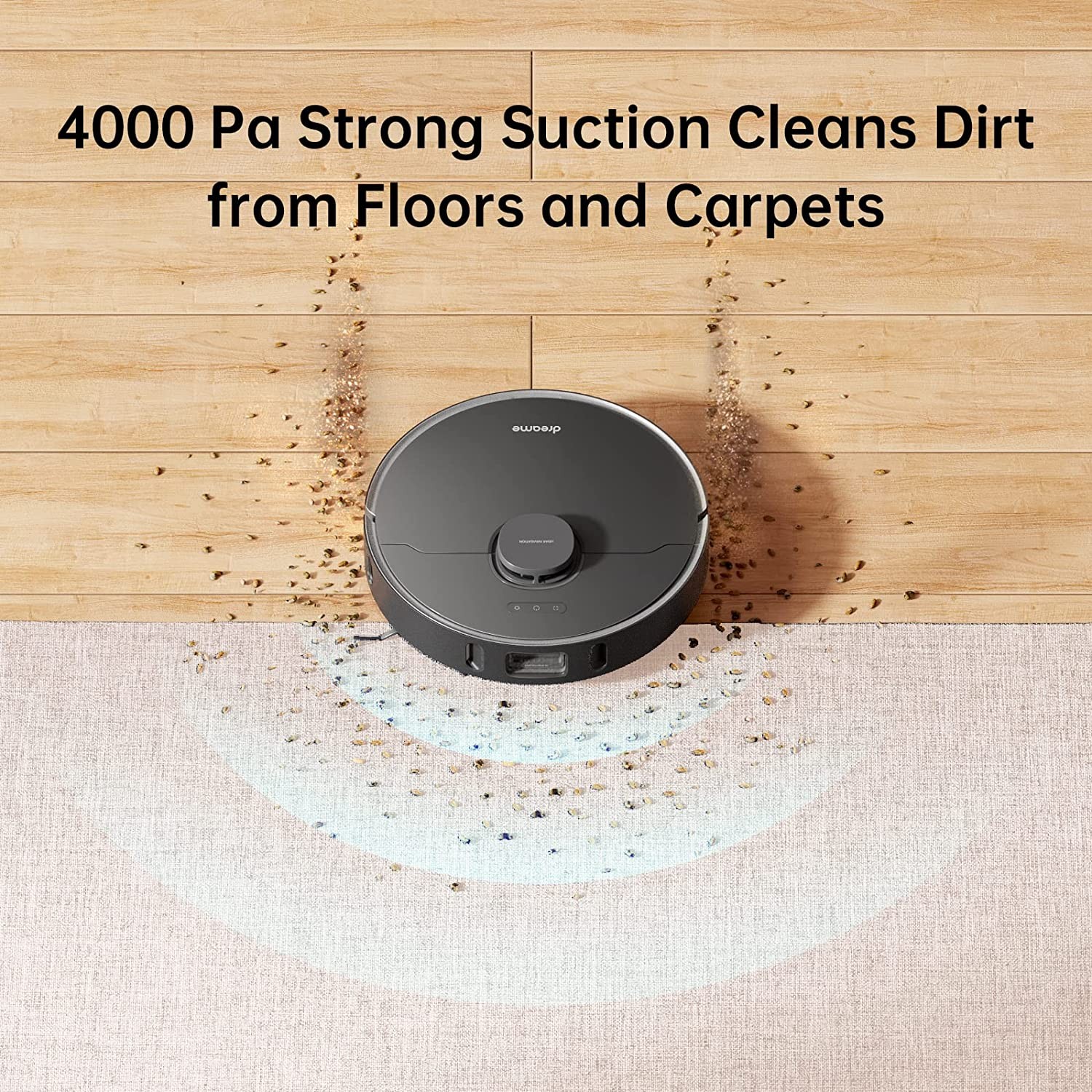 Dreametech Z10 Pro Robot Vacuum, Robot Vacuum Self Emptying for up to 65 Days, 4000 Pa Suction Power & Smart Mapping, Wi-Fi Connected, Robot Vacuum and Mop Combo Compatible with Alexa