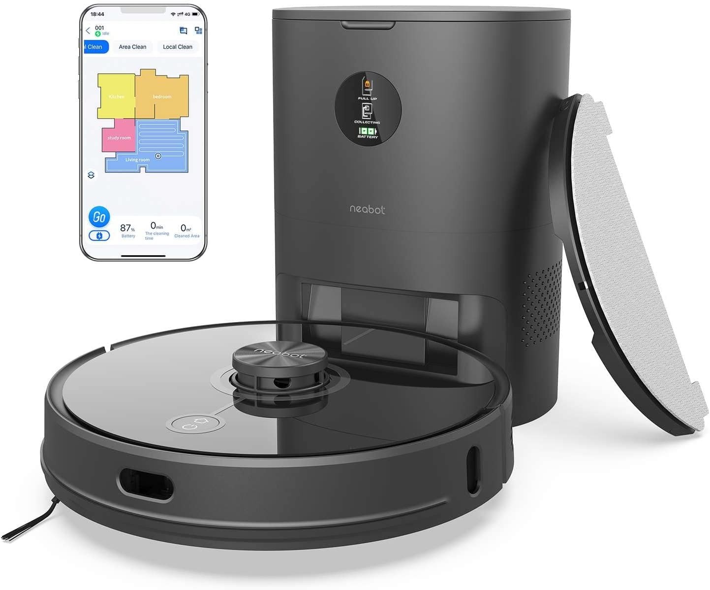 Dreametech L10 Pro Robot Vacuum Cleaner with Dual-Line LiDAR Navigation, 3D Obstacle Avoidance, 4000Pa Suction Multi-Level Mapping, Compatible with Alexa/App, Ideal for Pet Hair, Carpet, Hard Floors