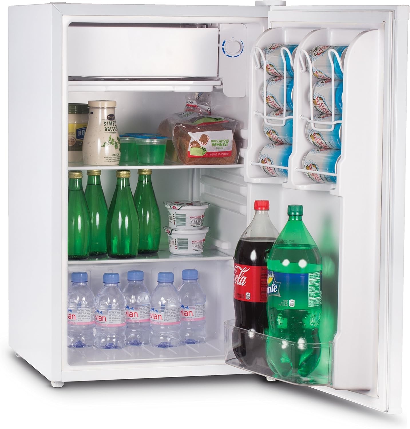 Commercial Cool CCR32W Compact Single Door Refrigerator and Freezer, 3.2 Cu. Ft. Mini Fridge, White