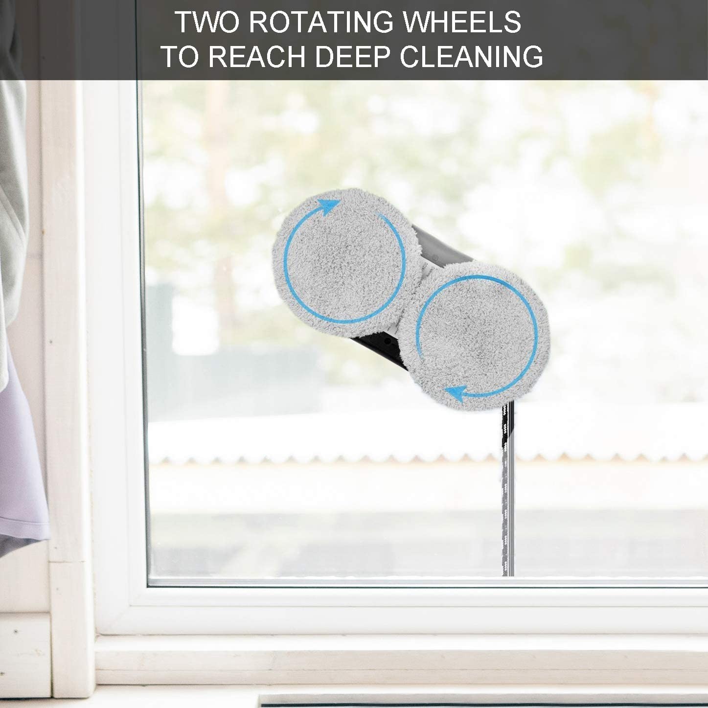 Window Cleaner Robot, Sophinique X5 Window Vacuum Cleaner Smart Glass Cleaning Robotic with APP & Remote, Intelligent Automatic Cleaner Robot for Outdoor/Indoor Windows Table Tile Ceiling (White)