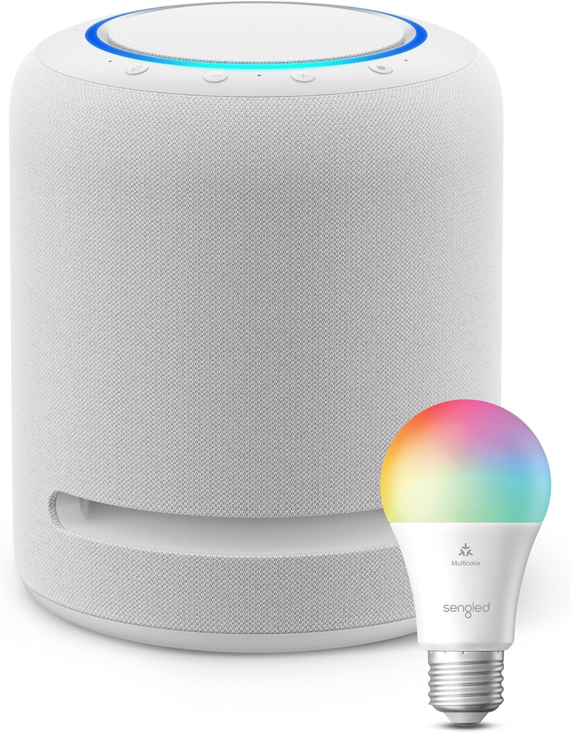 Echo Studio| Glacier White with Sengled Smart Color Bulb