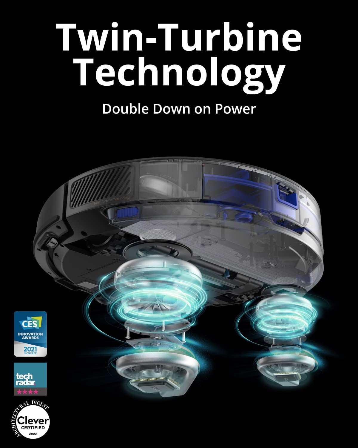 eufy by Anker, RoboVac X8 Hybrid, Robot Vacuum and Mop Cleaner with iPath Laser Navigation, Twin-Turbine Technology generates 2000Pa x2 Suction, AI. Map 2.0 Technology, Wi-Fi, Perfect for Pet Owner