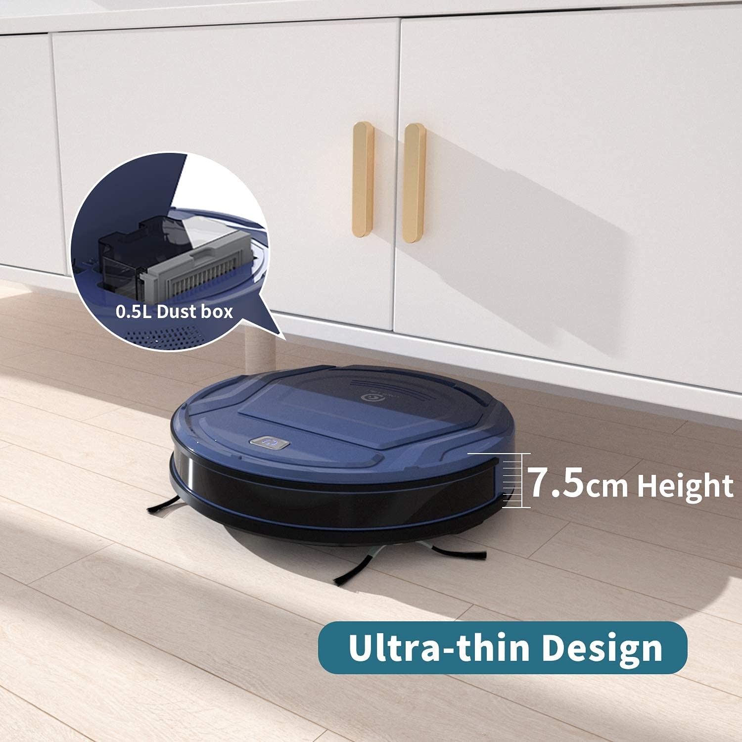 OKP Life K2 Robot Vacuum Cleaner 1800 mAh, Blue