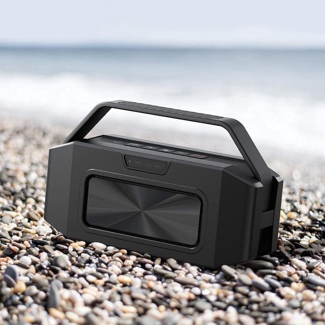 W-KING Portable Loud Bluetooth Speakers with Subwoofer, 60W(80W Peak)Waterproof Bluetooth Speaker Wireless, Deep Bass/Pairing/40H/Power Bank/TF/AUX/EQ, Large Outdoor Speaker for Halloween Party, Home