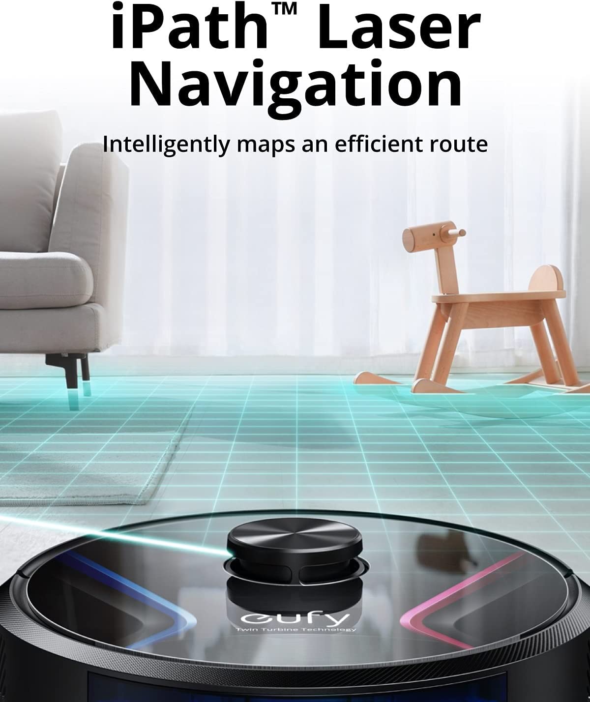 eufy by Anker, RoboVac X8, Robot Vacuum with iPath Laser Navigation, Twin-Turbine Technology generates 2000Pa x2 Suction, AI. Map 2.0 Technology, Wi-Fi, Perfect for Pet Owner