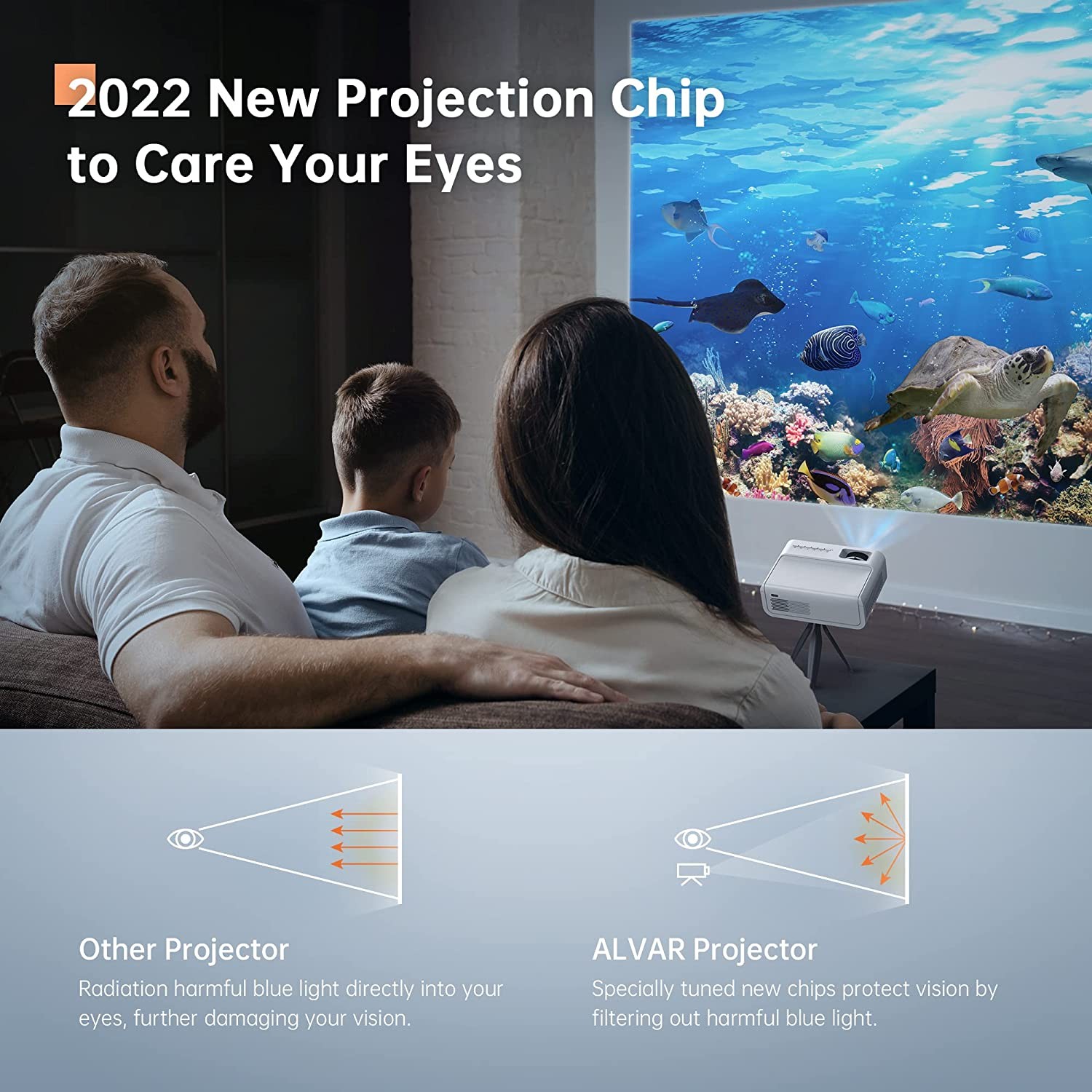 Mini Projector with 5G WiFi and Bluetooth W/ Tripod & Bag, ALVAR 9000 Lumens Portable Outdoor Movie Projector 240" Display & 1080P Supported, Compatible with TV Stick/HDMI/VGA/USB/iOS & Android…