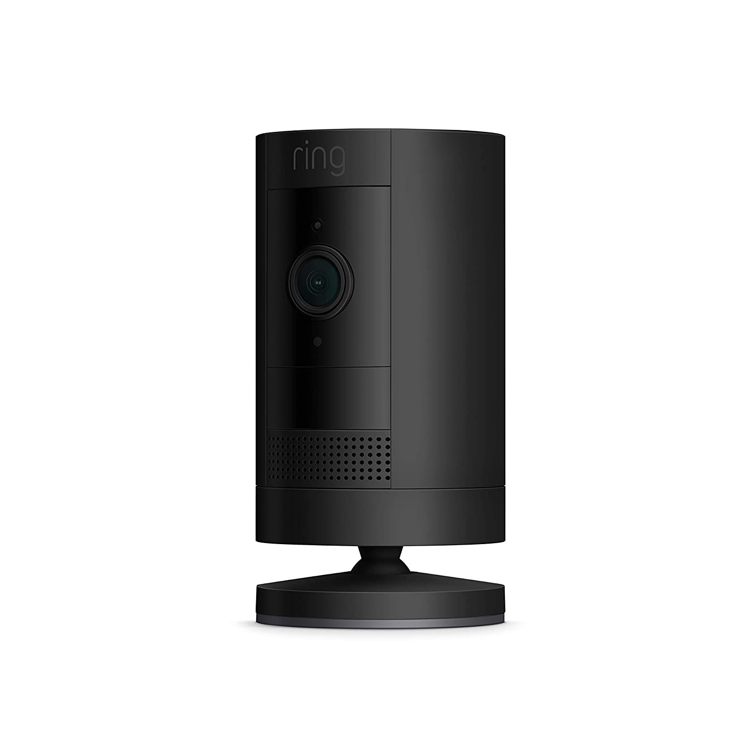 Certified Refurbished Ring Stick Up Cam Battery HD security camera with custom privacy controls, Simple setup, Works with Alexa - Black