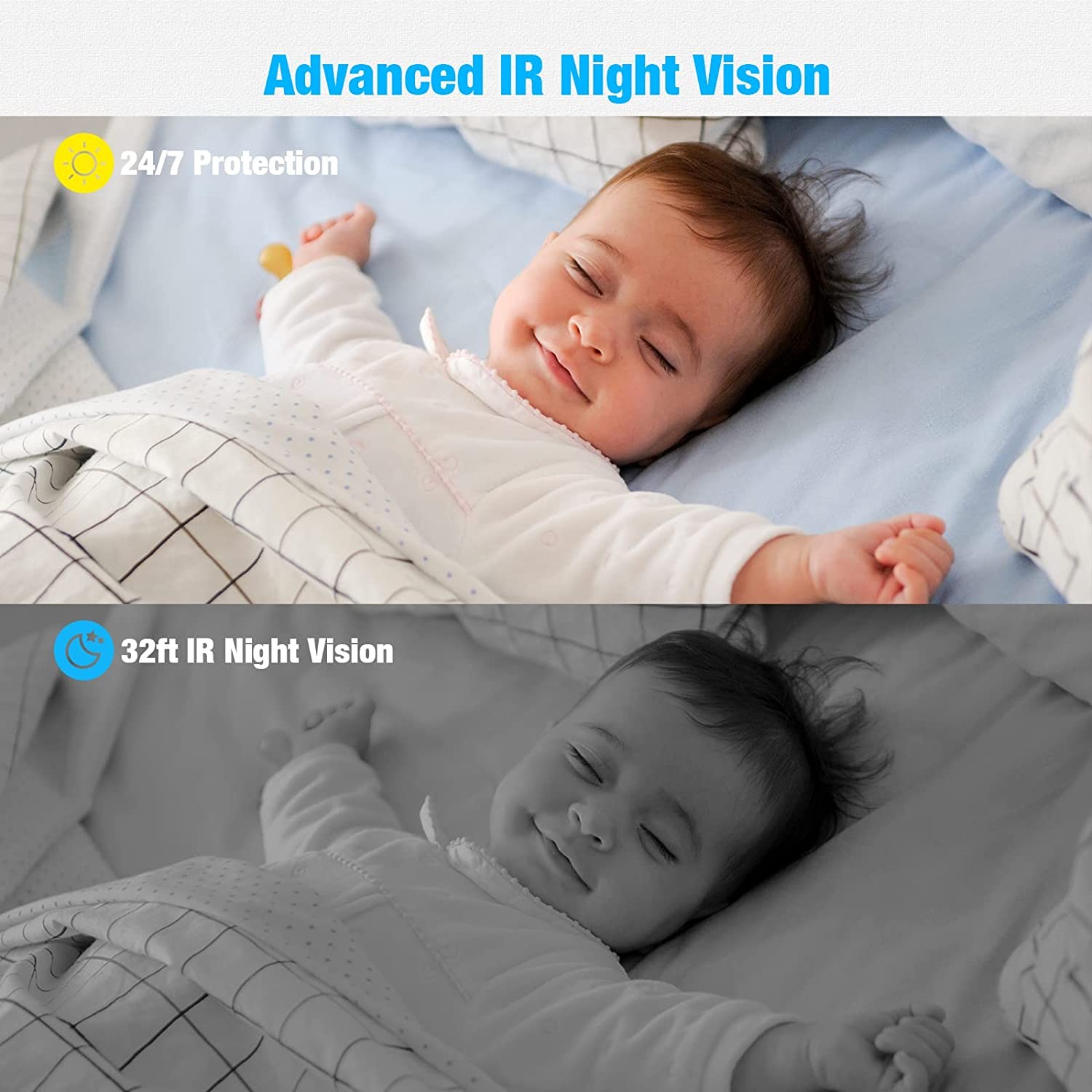 Indoor Camera, 1080P Pet Camera with Motion and Sound Detection, Pan/Tilt/Zoom WiFi Camera with Night Vision, 2-Way Audio & Cloud Services for Baby Monitor Home Security Camera