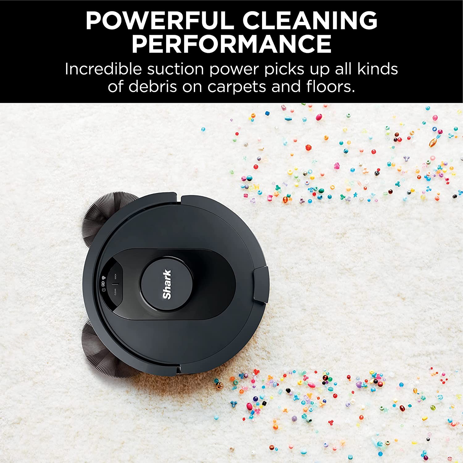 Shark AV2501S AI Robot Vacuum with HEPA Self-Empty Base, Bagless, 30-Day Capacity, LIDAR Navigation, Perfect for Pet Hair, Compatible with Alexa, Wi-Fi Connected, Dark Grey