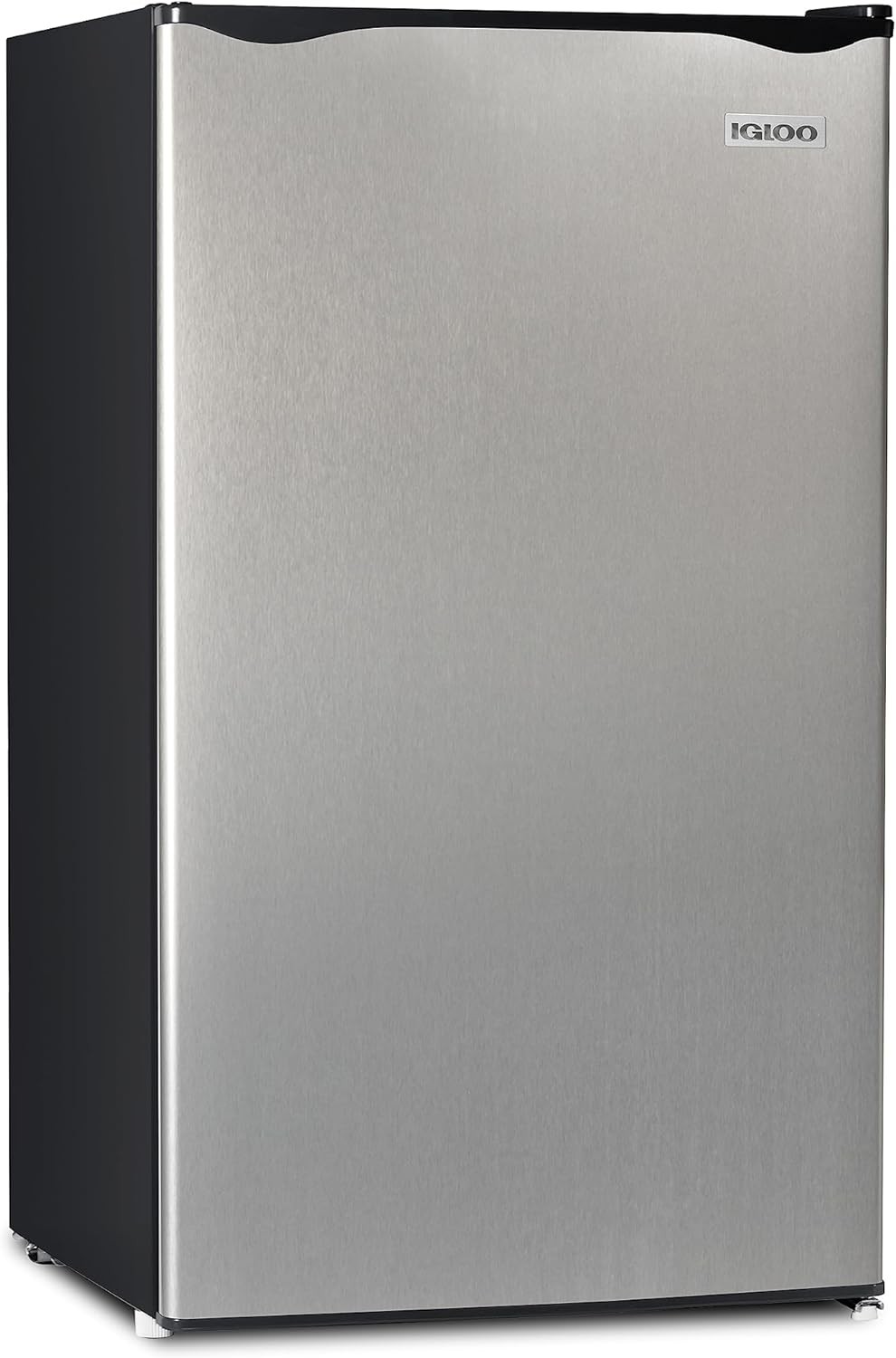 Igloo IRF32PL6A 3.2 Cu.Ft. Single Door Compact Refrigerator with Freezer, Slide Out Glass Shelf, Perfect for Homes, Offices, Dorms, Platinum