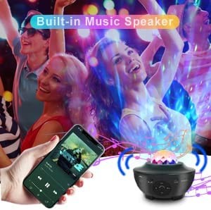 Galaxy Projector Star Projector with Bluetooth/Music Speaker/Voice Control/Timer,Work with Alexa & Google Assistant,Starry Night Light Projector for Kids Adults Bedroom/Decoration/Christmas/Party