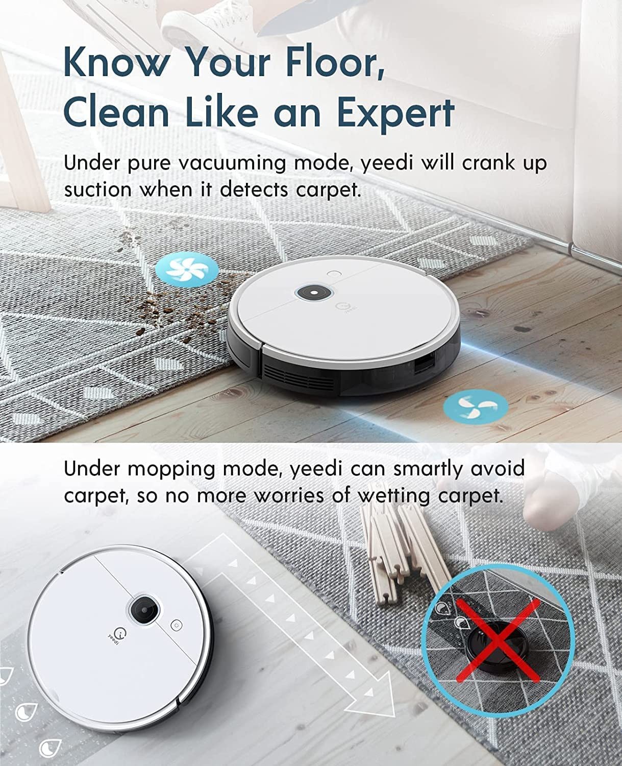 yeedi vac Station Robot Vacuum and Mop, Self Emptying 3-in-1, 3000Pa Suction, 200Mins Runtime with Clean Schedule, Smart Mapping and Carpest Detection, Editable Map, Virtual Boundary