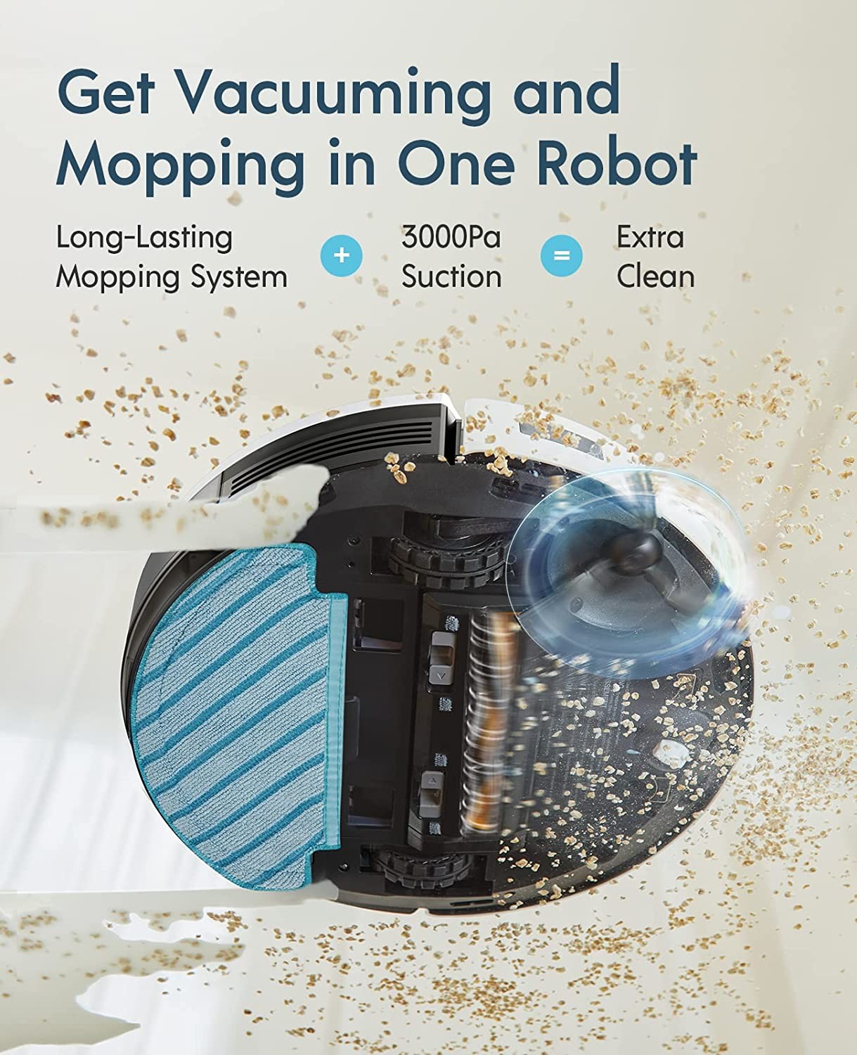 yeedi vac Station Robot Vacuum and Mop, Self Emptying 3-in-1, 3000Pa Suction, 200Mins Runtime with Clean Schedule, Smart Mapping and Carpest Detection, Editable Map, Virtual Boundary