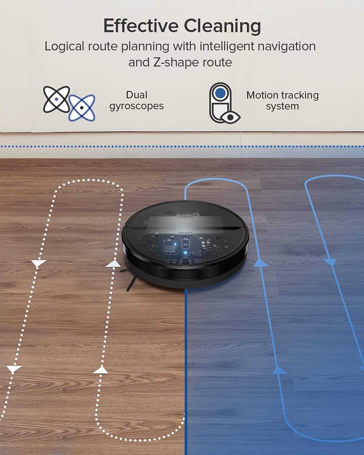 Roborock E4 Mop Robot Vacuum and Mop Cleaner, Internal Route Plan with 2000Pa Strong Suction, 200min Runtime, Carpet Boost, APP Total Control, Ideal for Pets and Larger Home