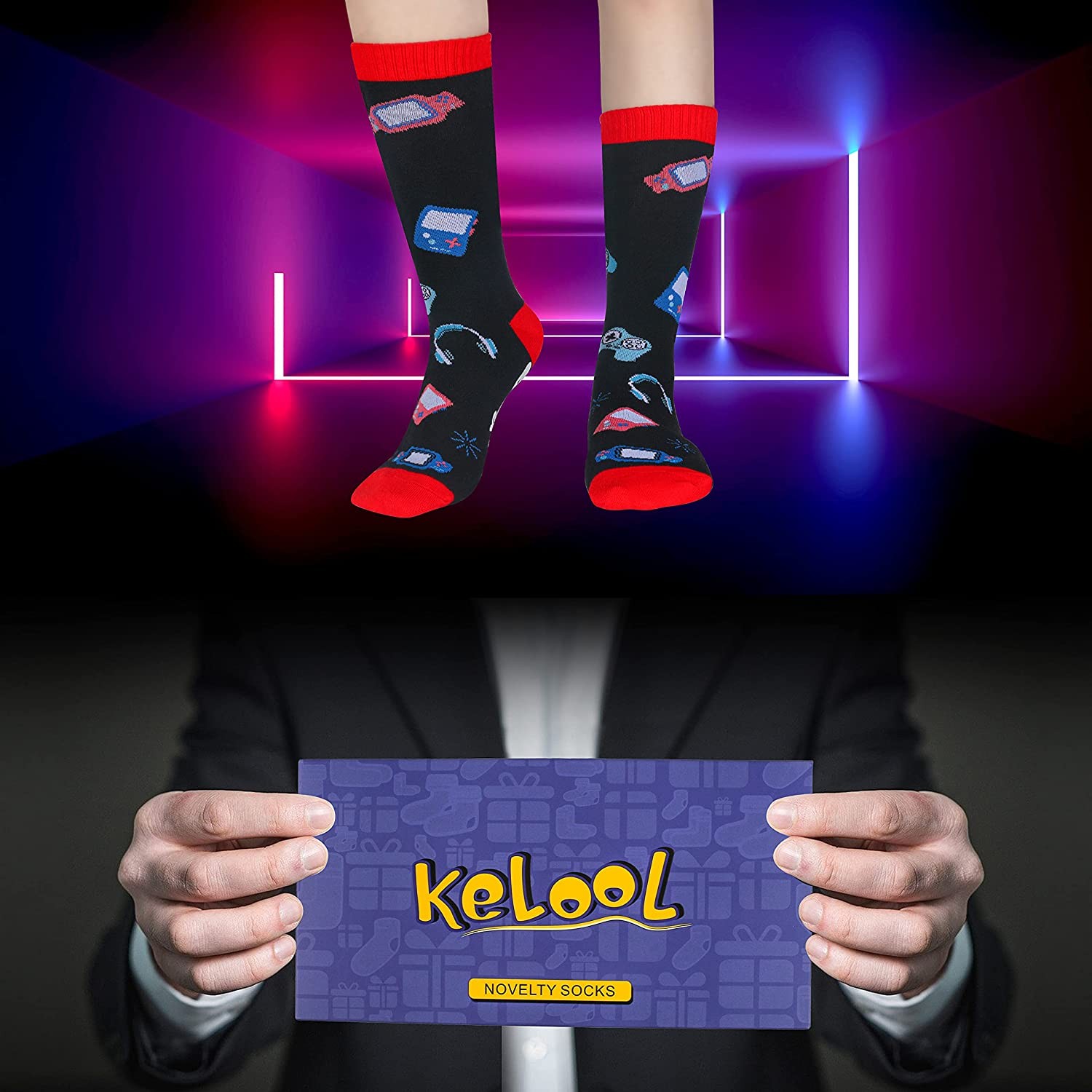 Do Not Disturb I’m Gaming Socks, Fathers Day Dad Gifts Funny Novelty Gamer Socks Gifts for Men Husband Boys Women Game Lovers