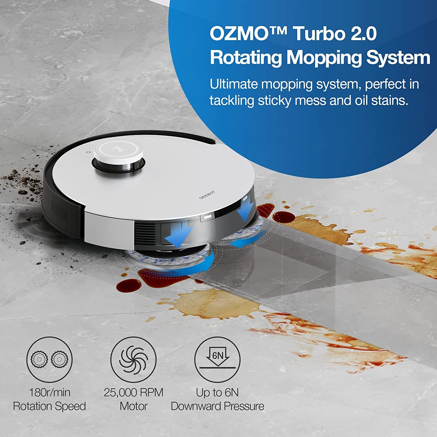 ECOVACS DEEBOT X1 OMNI Robot Vacuum and Mop Combo with Self-Empty and Auto-Clean Station, 5000Pa, Robot Vacuum Cleaner with Laser Navigation, Obstacle Avoidance, Built-in YIKO Voice Assistant, Black